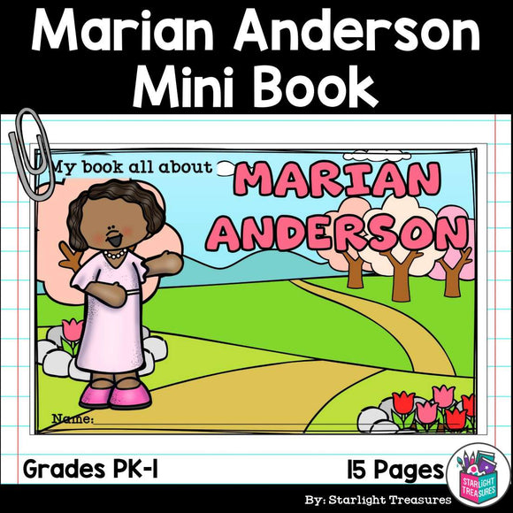Marian Anderson Mini Book for Early Readers: Black History Month