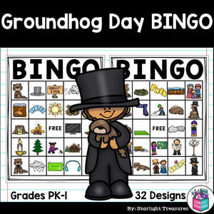 Groundhog Day Bingo Cards for Early Readers - Groundhog Day Bingo FREEBIE