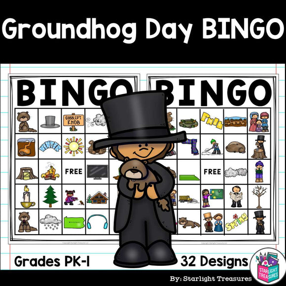 Groundhog Day Bingo Cards for Early Readers - Groundhog Day Bingo FREEBIE