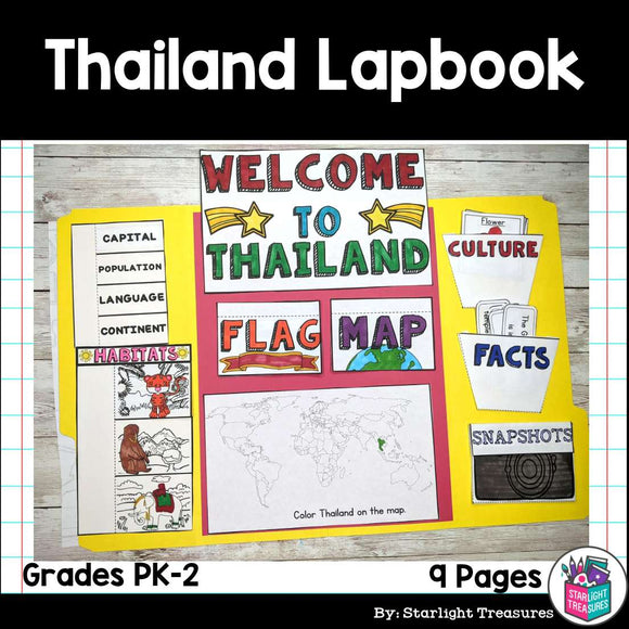 Thailand Lapbook for Early Learners - A Country Study