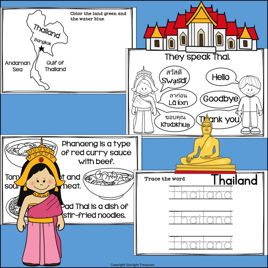 Thailand Mini Book for Early Readers - A Country Study