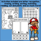 Alphabet Letter of the Week Worksheets for Early Readers - Letter B