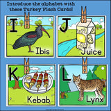 Alphabet Flash Cards for Early Readers - Country of Turkey