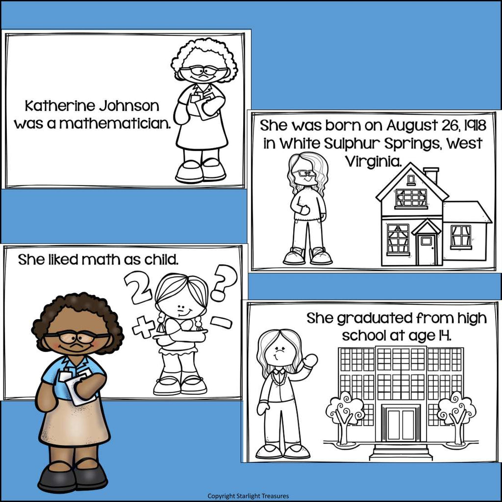 Katherine Johnson Mini Book for Early Readers: Black History Month