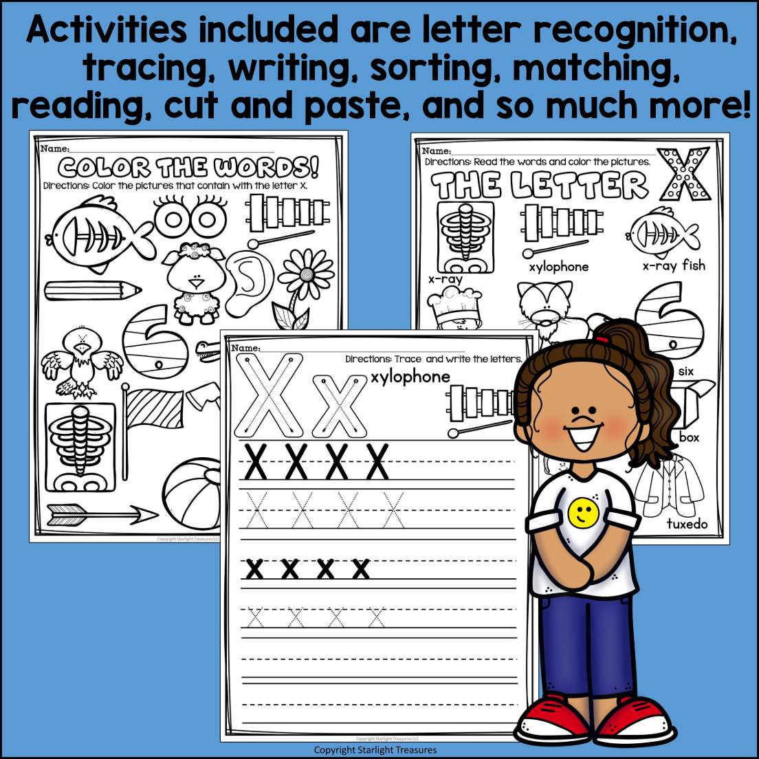 Alphabet Letter of the Week Worksheets for Early Readers - Letter X