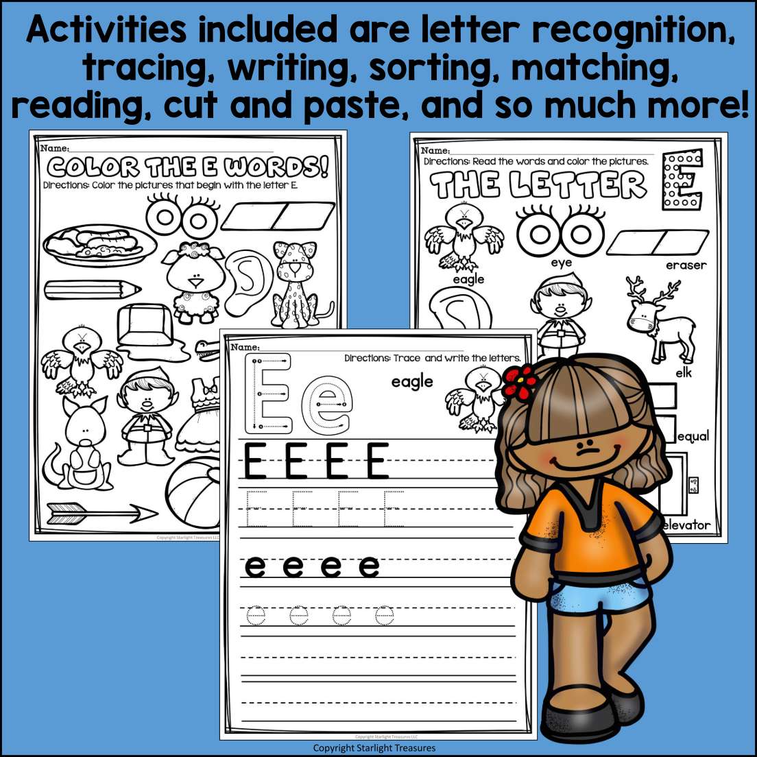 Alphabet Letter of the Week Worksheets for Early Readers - Letter E