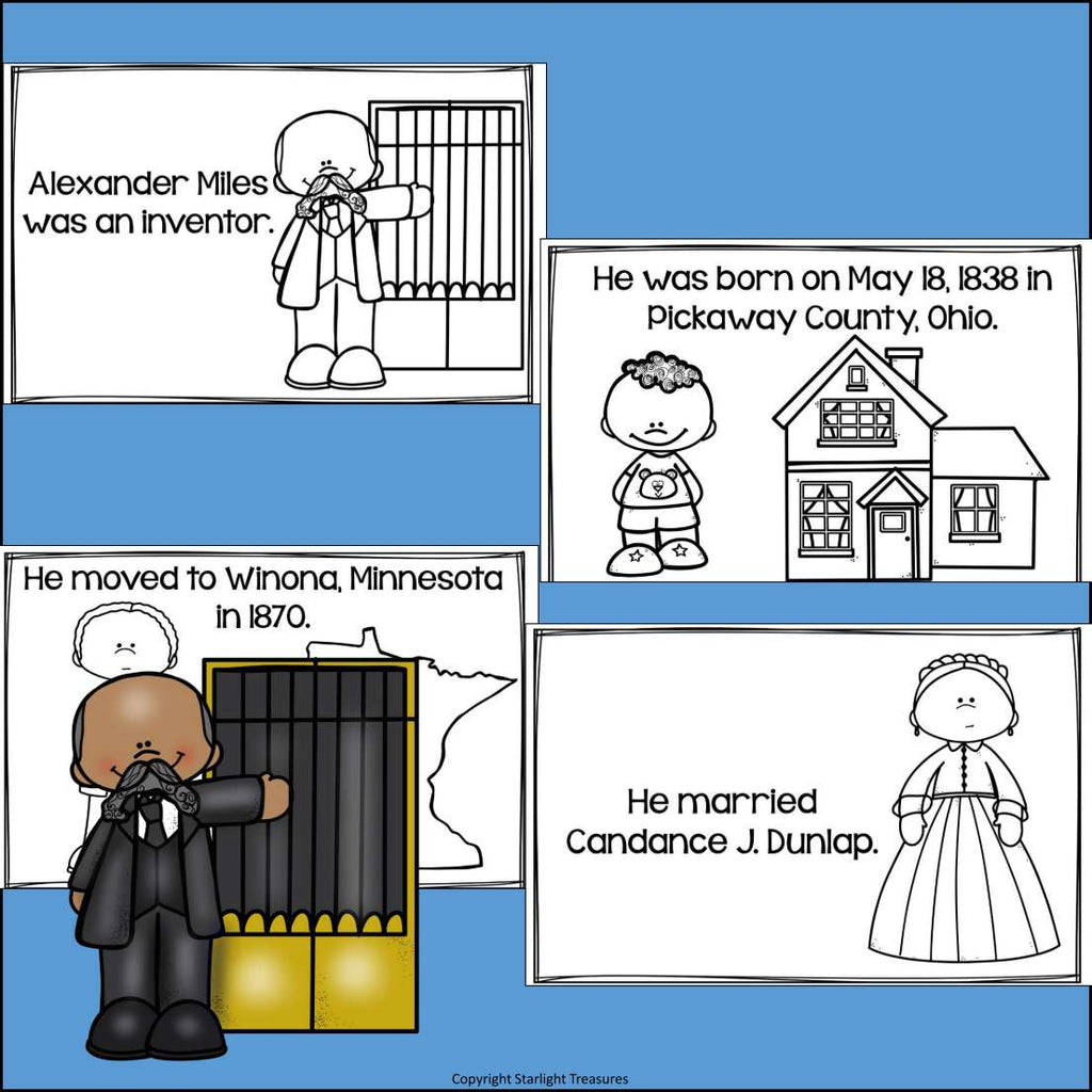 Alexander Miles Mini Book for Early Readers: Black History Month
