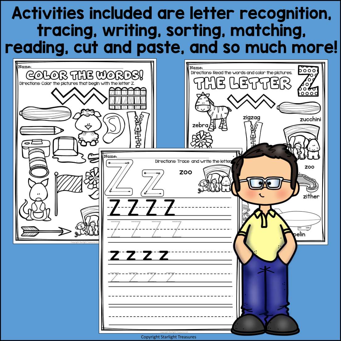 Alphabet Letter of the Week Worksheets for Early Readers - Letter Z