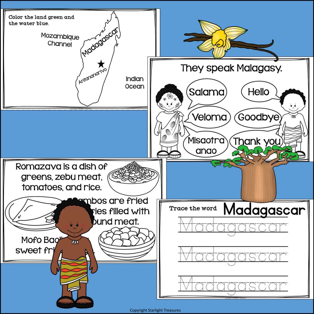 Madagascar Mini Book for Early Readers - A Country Study