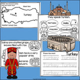 Turkey Mini Book for Early Readers - A Country Study