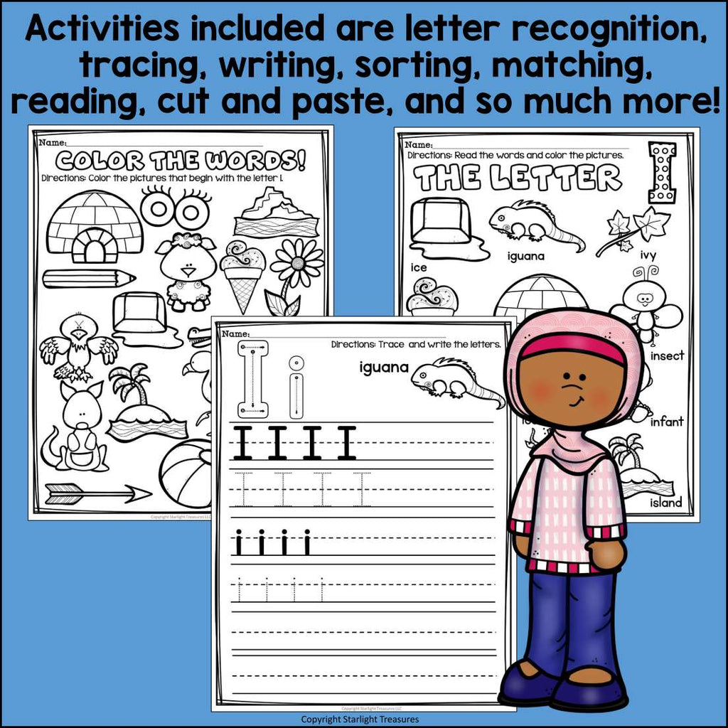Alphabet Letter of the Week Worksheets for Early Readers - Letter I