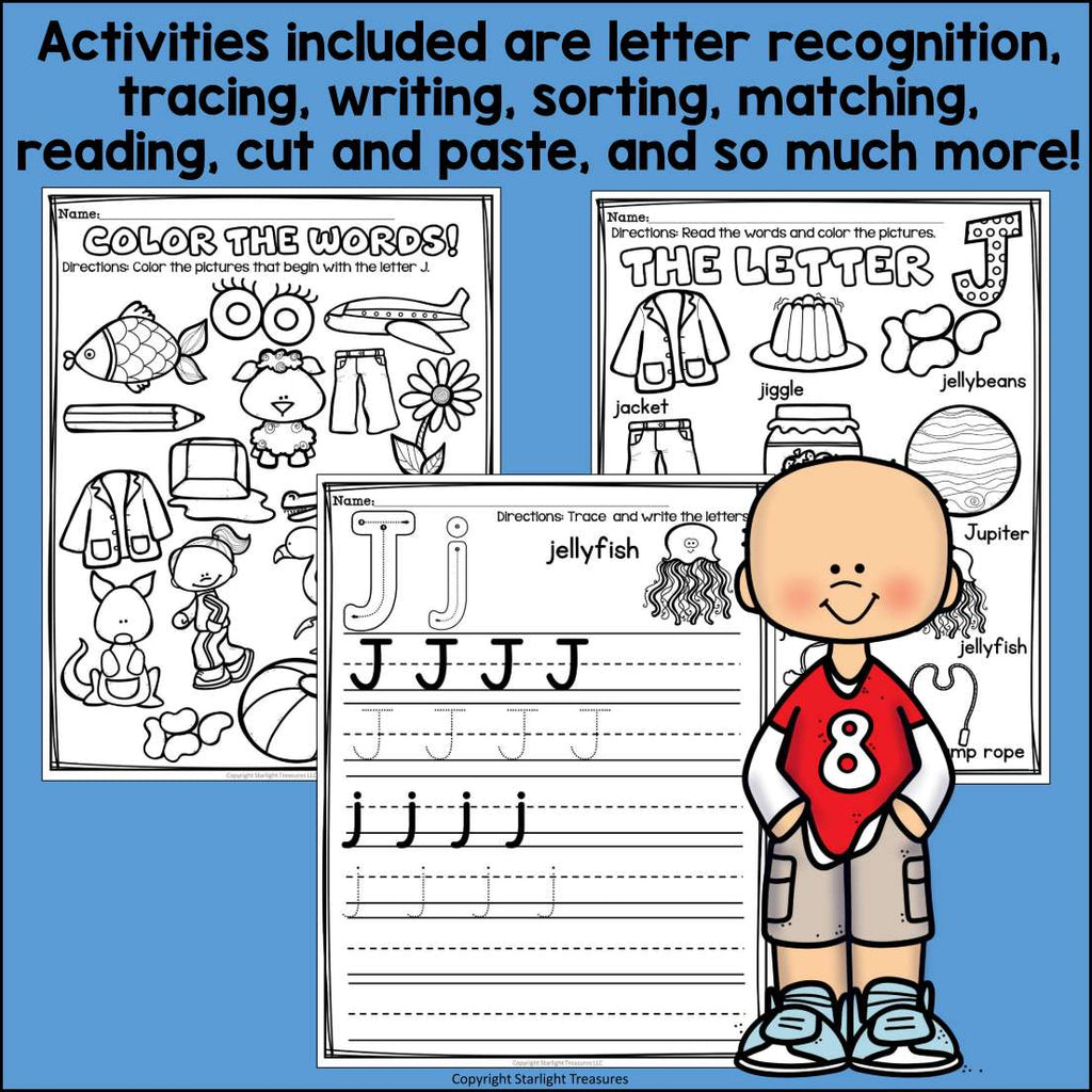 Alphabet Letter of the Week Worksheets for Early Readers - Letter J