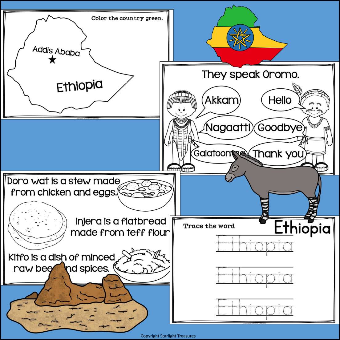 Ethiopia Mini Book for Early Readers - A Country Study