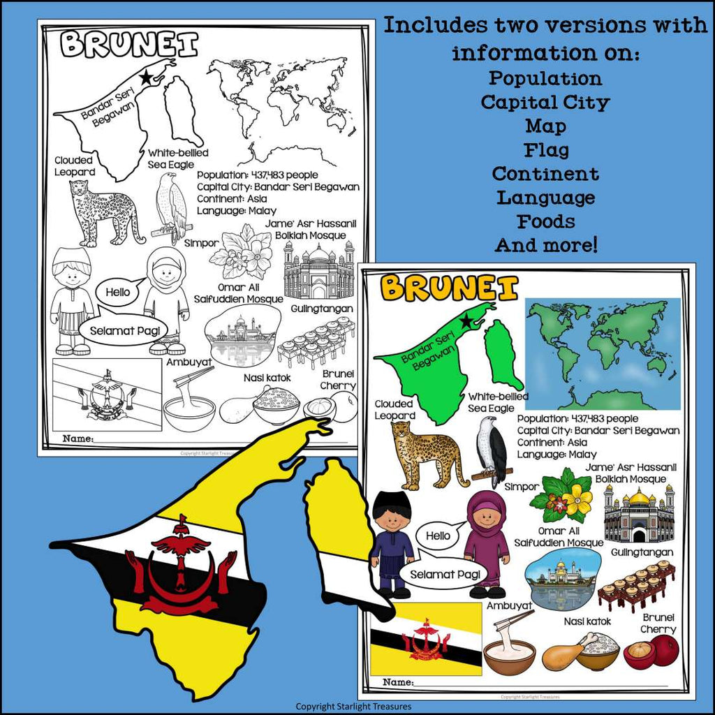 Brunei Fact Sheet for Early Readers