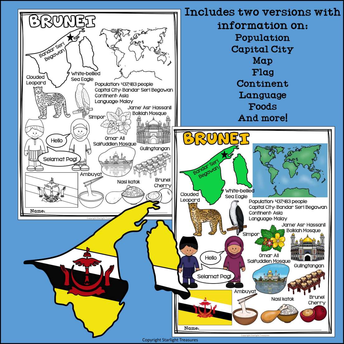 Brunei Fact Sheet for Early Readers