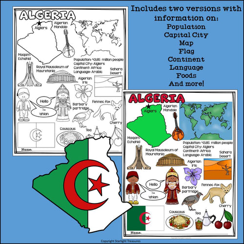 Algeria Fact Sheet for Early Readers