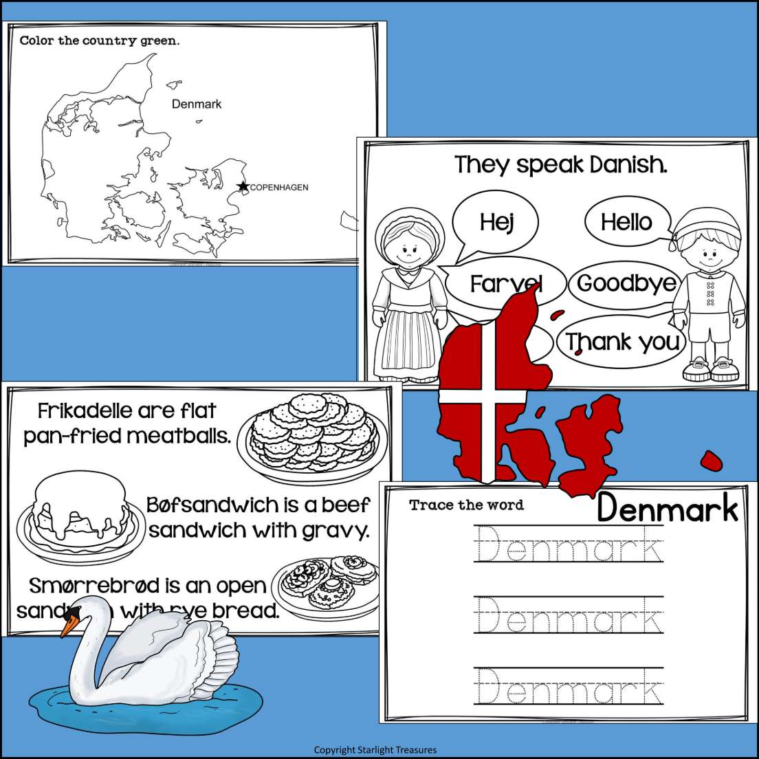 Denmark Mini Book for Early Readers - A Country Study