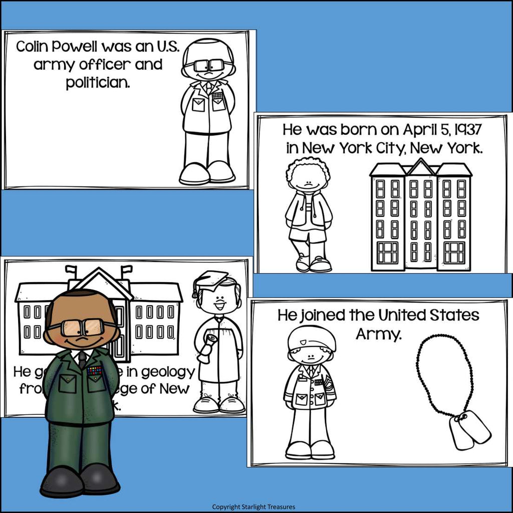 Colin Powell Mini Book for Early Readers: Black History Month