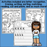 Alphabet Letter of the Week Worksheets for Early Readers - Letter K