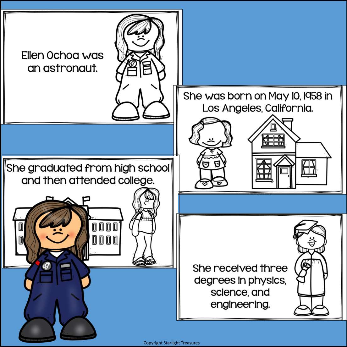 Ellen Ochoa Mini Book for Early Readers: Hispanic Heritage Month