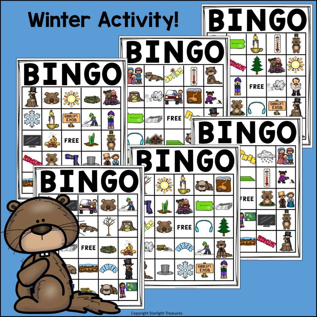 Groundhog Day Bingo Cards for Early Readers - Groundhog Day Bingo FREEBIE