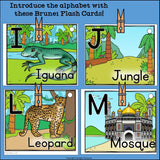 Alphabet Flash Cards for Early Readers - Country of Brunei