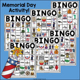 Memorial Day Bingo Cards for Early Readers - Memorial Day, Veterans Day FREEBIE