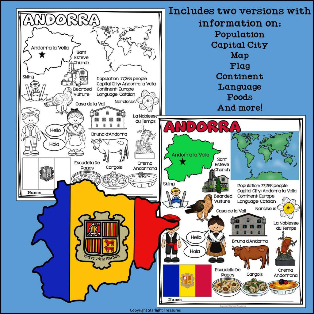 Andorra Fact Sheet for Early Readers