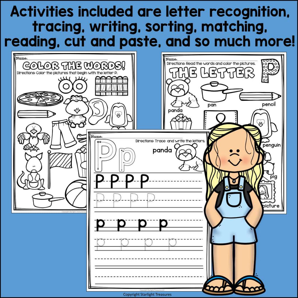 Alphabet Letter of the Week Worksheets for Early Readers - Letter P