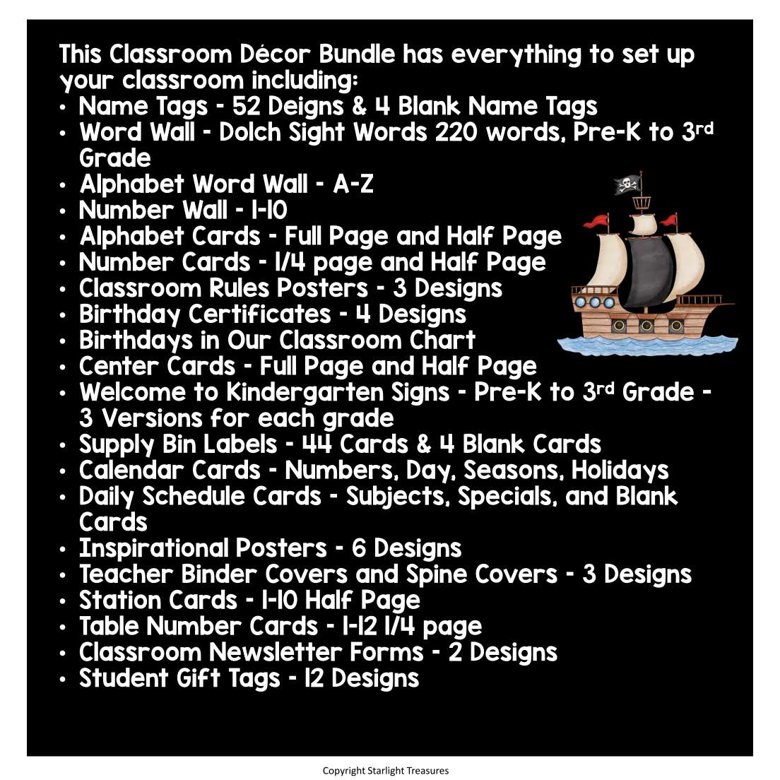 Classroom Decor Pack - Pirates Theme
