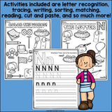 Alphabet Letter of the Week Worksheets for Early Readers - Letter N