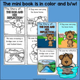 The Dog and His Reflection Mini Book for Early Readers - Aesop's Fables