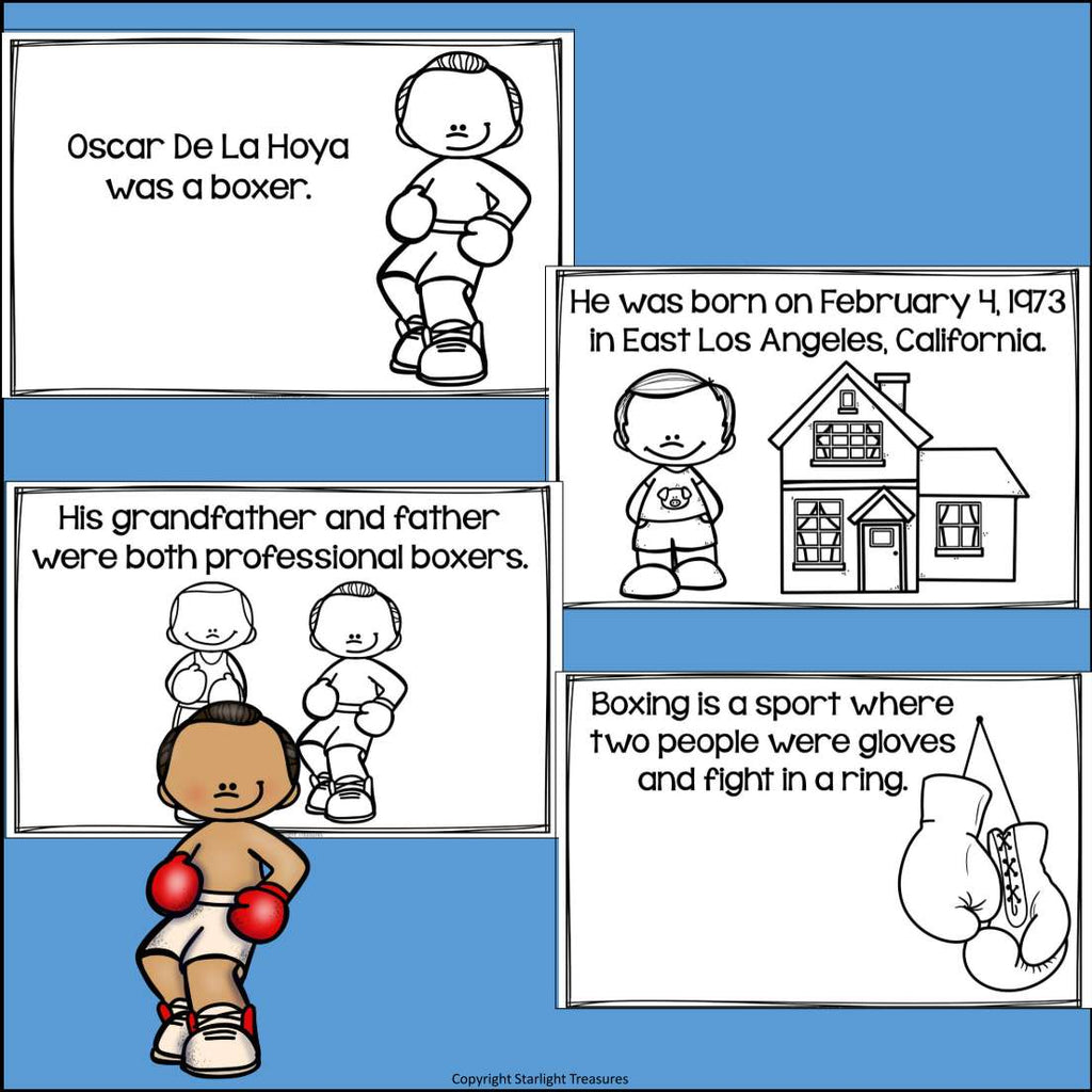 Oscar De La Hoya Mini Book for Early Readers: Hispanic Heritage Month