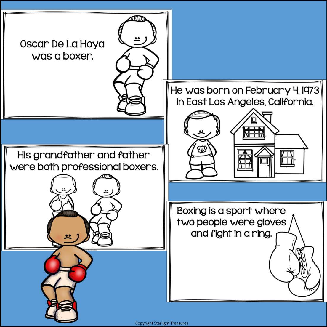 Oscar De La Hoya Mini Book for Early Readers: Hispanic Heritage Month