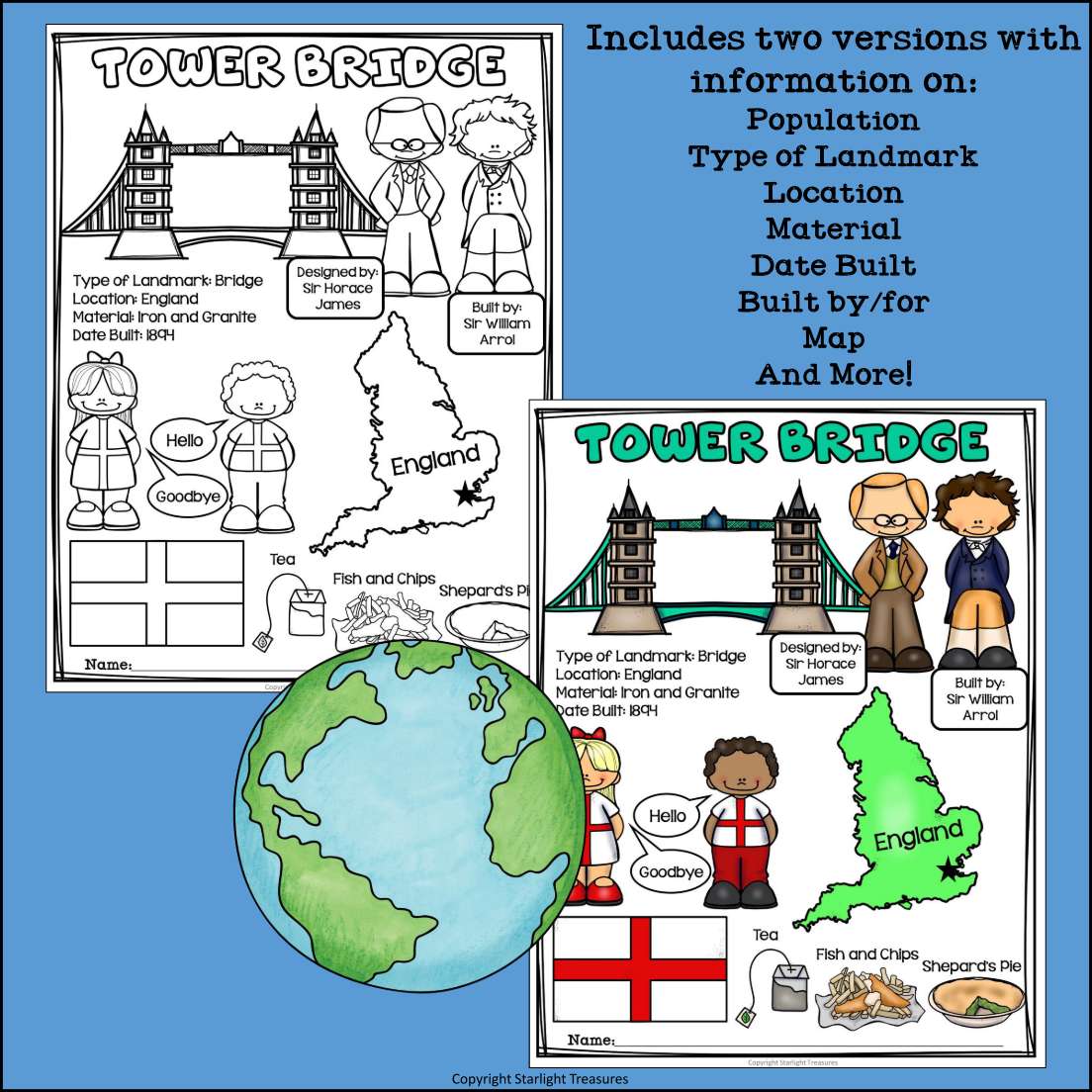 Tower Bridge Fact Sheet for Early Readers - World Landmarks