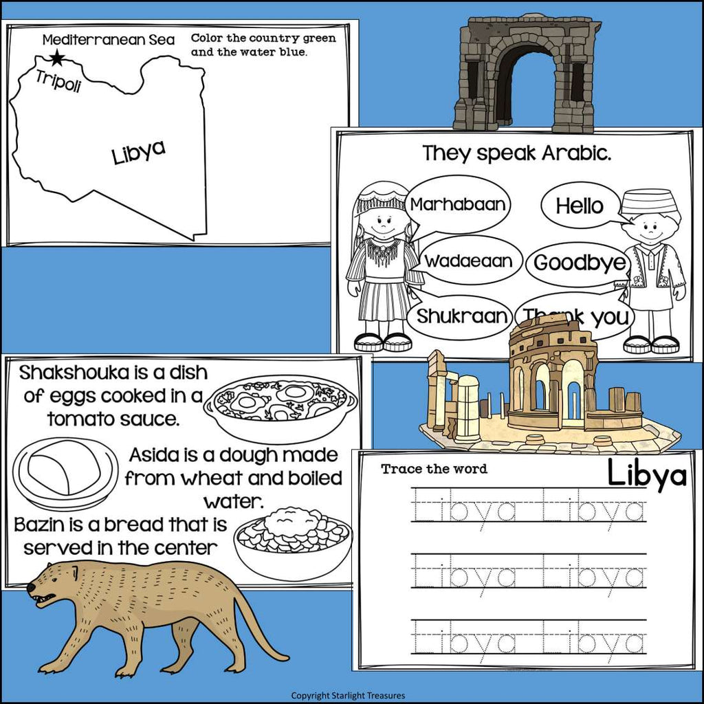 Libya Mini Book for Early Readers - A Country Study