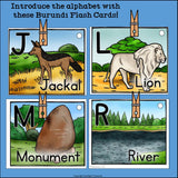 Alphabet Flash Cards for Early Readers - Country of Burundi