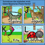 Alphabet Flash Cards for Early Readers - Country of Honduras