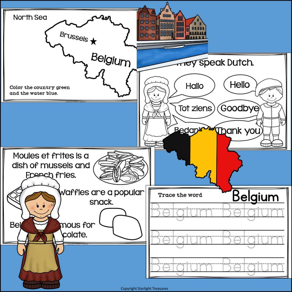 Belgium Mini Book for Early Readers - A Country Study