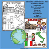 Colosseum Fact Sheet for Early Readers - World Landmarks