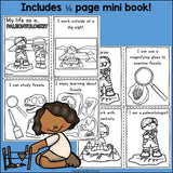 Paleontologist Mini Book for Early Readers - Types of Scientists