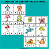 Spring Alphabet Clip Cards for Early Readers - Alphabet Clip Cards FREEBIE