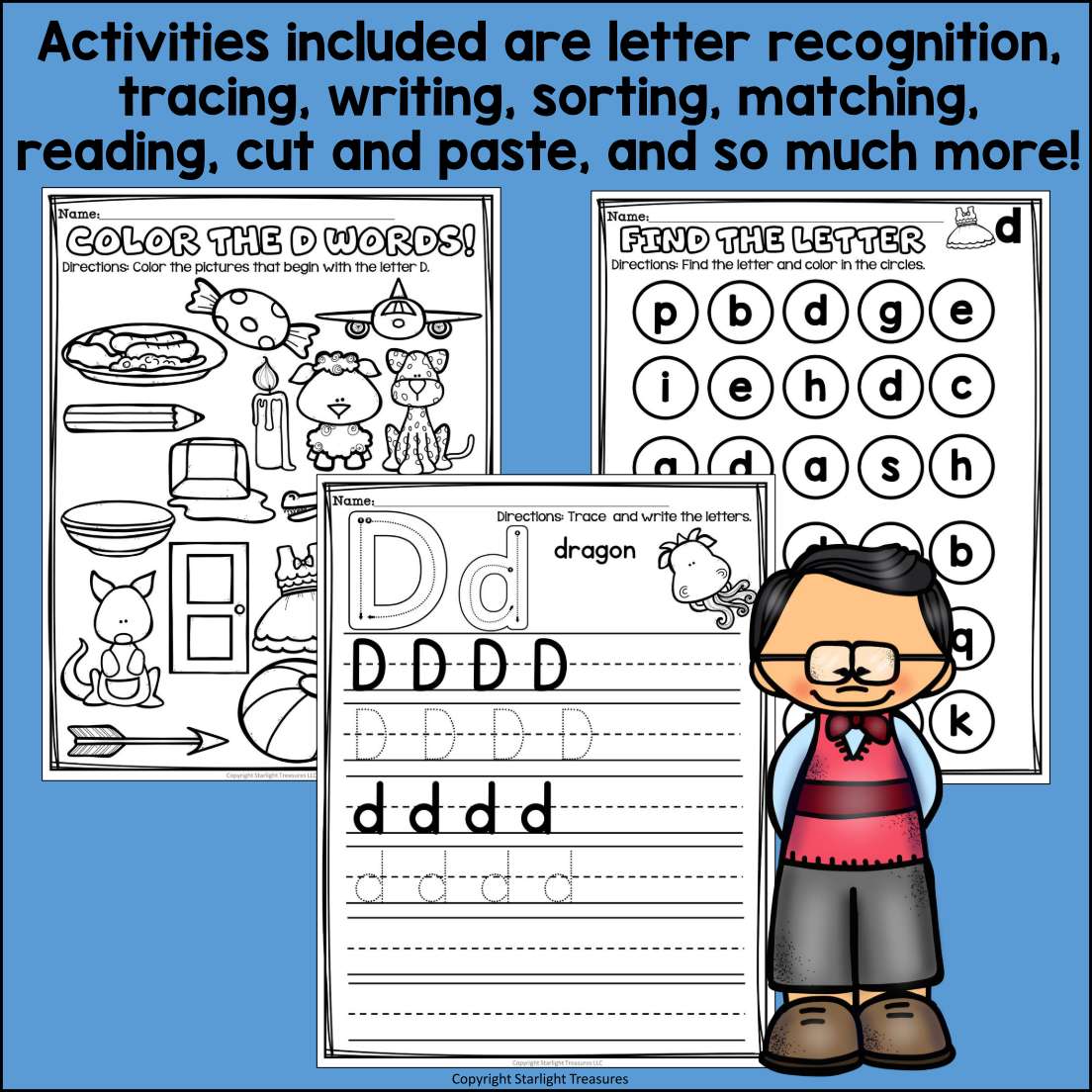 Alphabet Letter of the Week Worksheets for Early Readers - Letter D