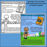 Black History Month Fact Sheets for Early Readers #1