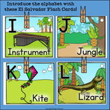 Alphabet Flash Cards for Early Readers - Country of El Salvador