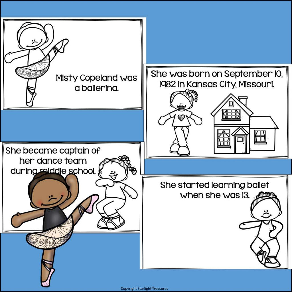 Misty Copeland Mini Book for Early Readers: Black History Month