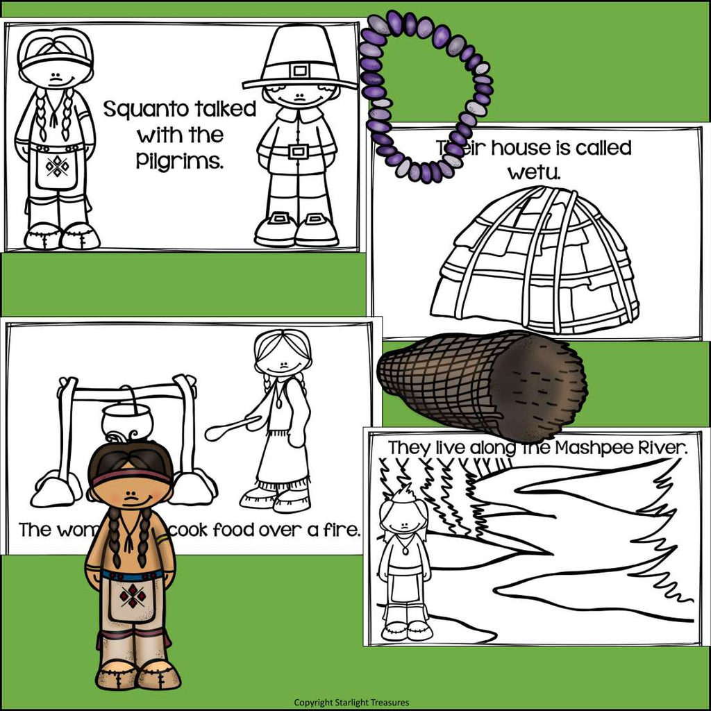 Wampanoag Tribe Mini Book for Early Readers