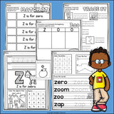 Alphabet Letter of the Week Worksheets for Early Readers - Letter Z