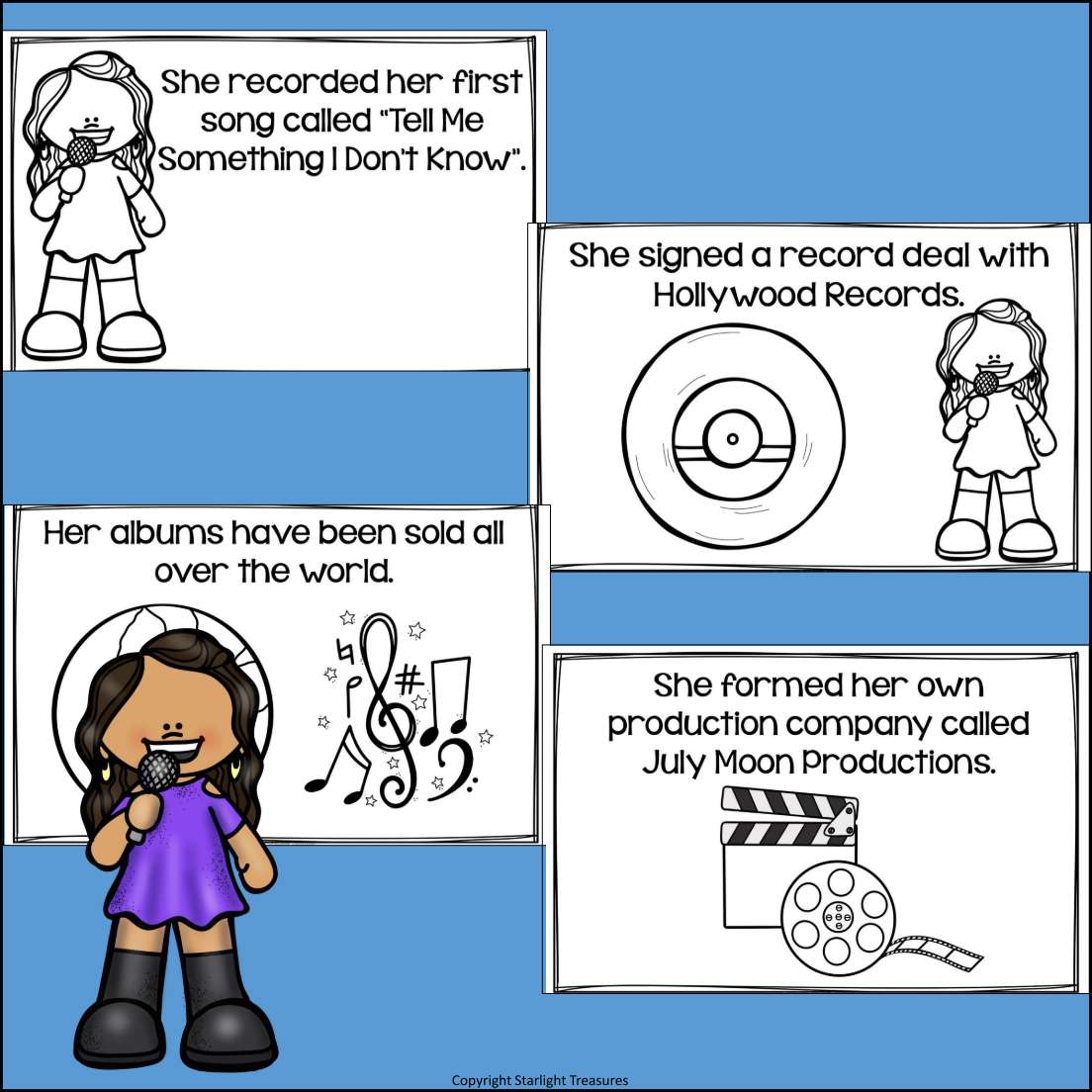Selena Gomez Mini Book for Early Readers: Hispanic Heritage Month