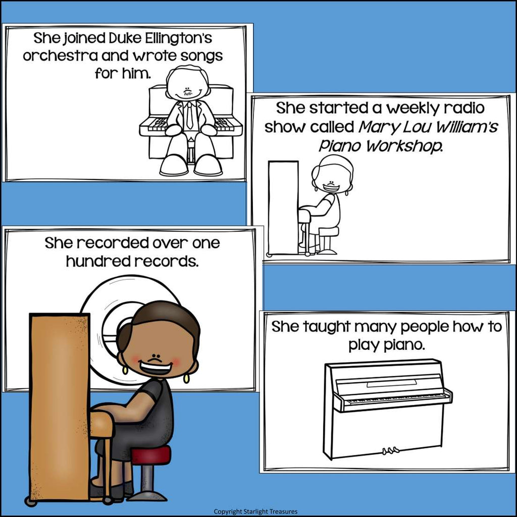 Mary Lou Williams Mini Book for Early Readers: Black History Month